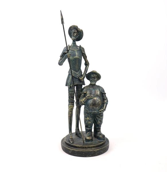 "Don Quijote och Sancho Panza", Figurin, konstmaterial.