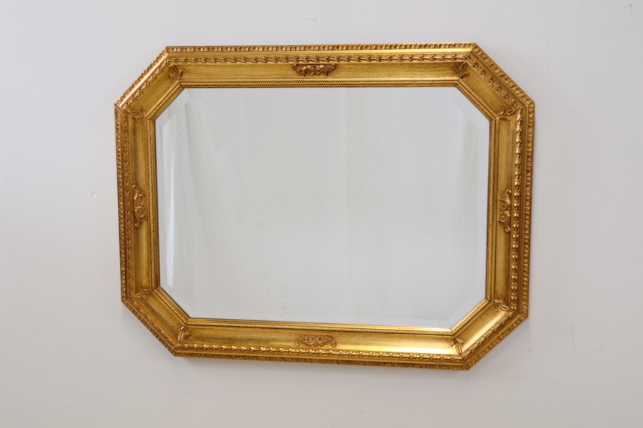 Spegel, förgylld ram, 1900-tal.