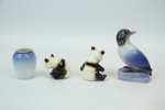Figuriner m.m, 5 delar, porslin, Royal Copenhagen, Bing & Gröndahl, Goebel.