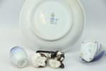 Figuriner m.m, 5 delar, porslin, Royal Copenhagen, Bing & Gröndahl, Goebel.