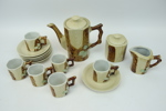 Teservis, 9 delar, porslin, Nordkorea, 1960/70-tal.