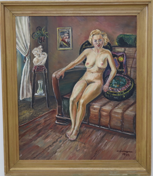 Ulric Öunapuu, olja på duk, signerad, daterad 1949.