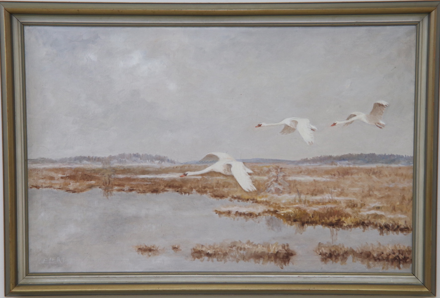 Oidentifierad konstnär, olja på duk, signerad Elert.