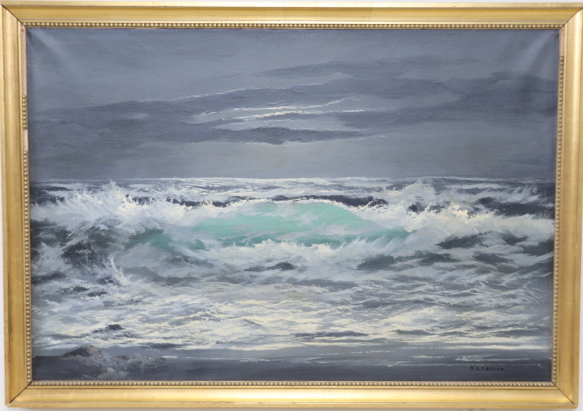 Hans L. Larsen, olja på duk, signerad, daterad 1970.