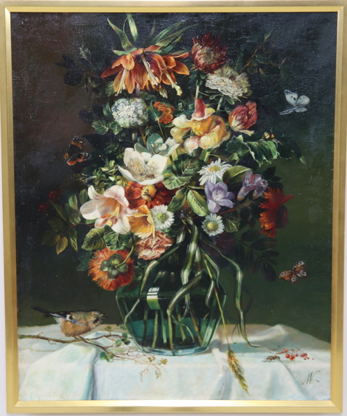 Oidentifierad konstnär, olja på duk, monogramsignerad.