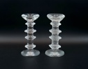 Timo Sarpaneva, ljusstakar, ett par, glas, ''Festivo'', Iittala, Finland, monogramsignerade.