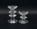 Timo Sarpaneva, ljusstakar, 2 st, glas, ''Festivo'', Iittala, Finland, monogramsignerade.