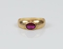 Ring, guld 18k med sten, 1963.