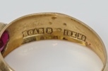 Ring, guld 18k med sten, 1963.