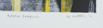 Bo Hulthén, "Mutatio Imagionis", litografi  285/375, signerad, 1978.