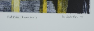 Bo Hulthén, "Mutatio Imagionis", litografi  271/375, signerad, 1978.