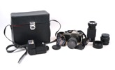 Kamera, Chinon CM-4s, med tillbehör.