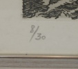 Michel Moskovtchenko, linoleumsnitt nr 8/30, signerad,1970.