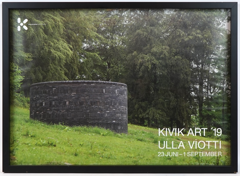 Affisch, ''Kivik Art ´19 Ulla Viotti 23 Juni- 1 September'', Kivik Art Centre Österlen Sweden.