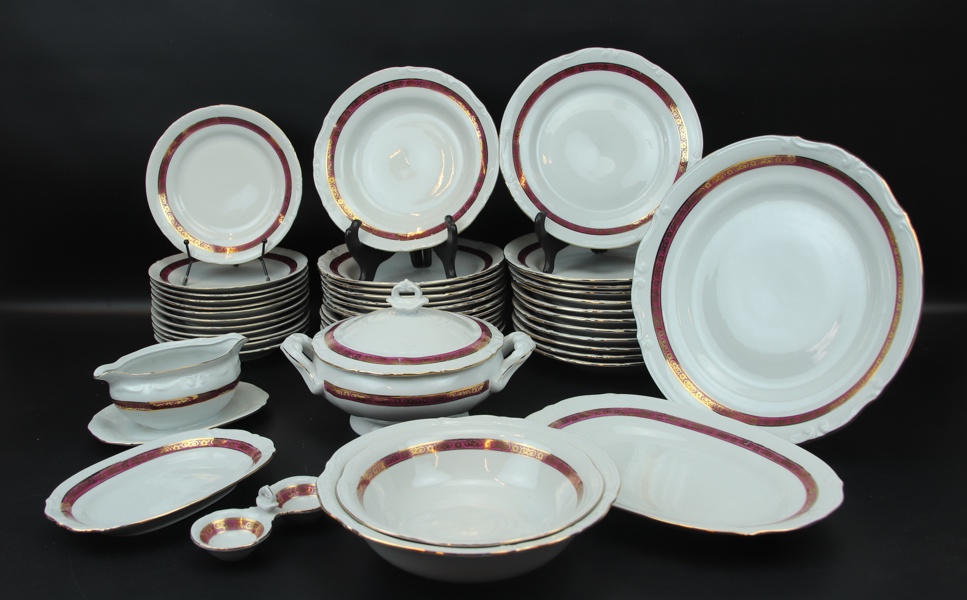 Matservis, 45 delar, porslin, Chodziez, Polen.