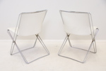 Krister Gustavsson, stolar, ett par, skinn/krom, hopfällbara, Ire Möbler.