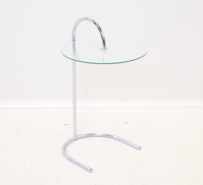 Tord Björklund, sidobord, glas/krom, "Ry", IKEA, 1900-talets senare del.