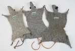 Yvonne Bävman, skulpturer, 4 st, textil.