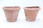Krukor, ett par, terrakotta.