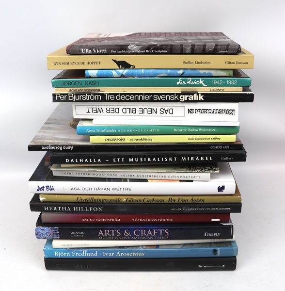 Böcker, 23 st, bl.a konst.