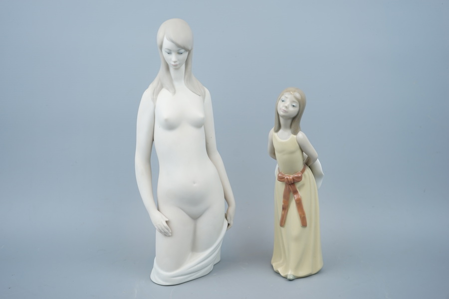 Figuriner, 2 st, porslin, Lladro, bl.a "Daisa", 1978.