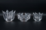 Skålar, 3 st, glas, "Tulpan" och "Corona", Orrefors.