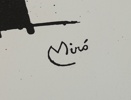 Joan Miró, efter tryck, signerad i trycket.