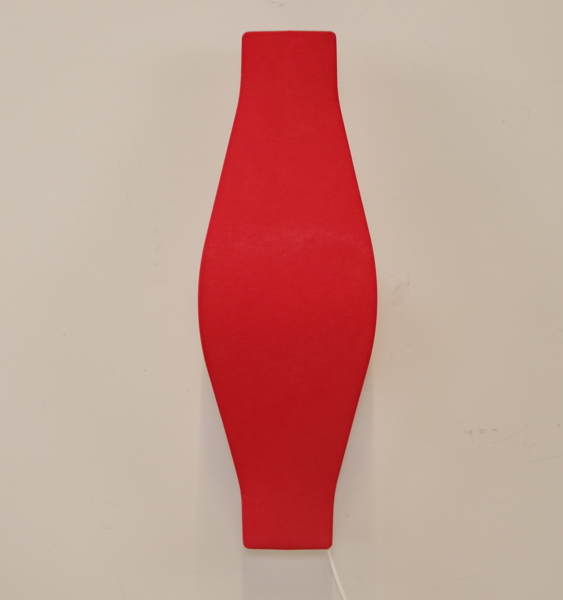 Vägglampa, textil/metall, Anders Ljungberg & Yvonne Nyström, "Stella", Bsweden.