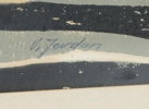 Valdemar Jordan, ''Spansk tvätterska'', färgträsnitt, provtryck, signerad, 1960.