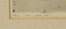 Louis Bastin, ''Gosse i randig tröja'', etsning nr 40/110, signerad, 1949.