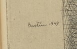 Louis Bastin, ''Gosse i randig tröja'', etsning nr 40/110, signerad, 1949.