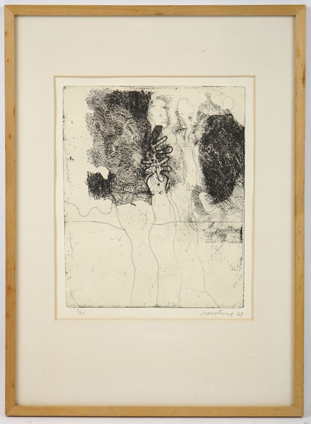 Bror Stawe, etsning nr 3/25, signerad, 1969.