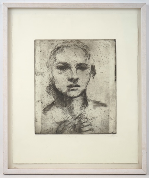 Oidentifierad konstnär, ''Ingrid'', etsning, E.T., signerad, 2007.