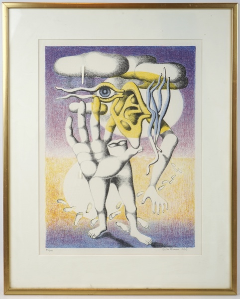 Erik Olson, litografi nr 81/310, signerad, 1973.