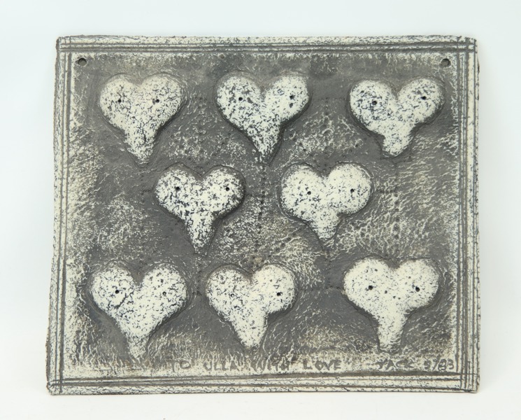 Keramiktavla, oidentifierad konstnär.