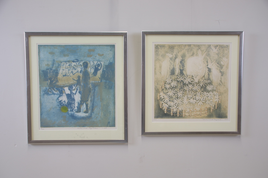 Helmtrud Nyström, litografier, 2 st, signerade och numrerade.