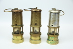Gruvlampor, 3 st, mässing/metall, Lamp & Limelight Company, Hockley.