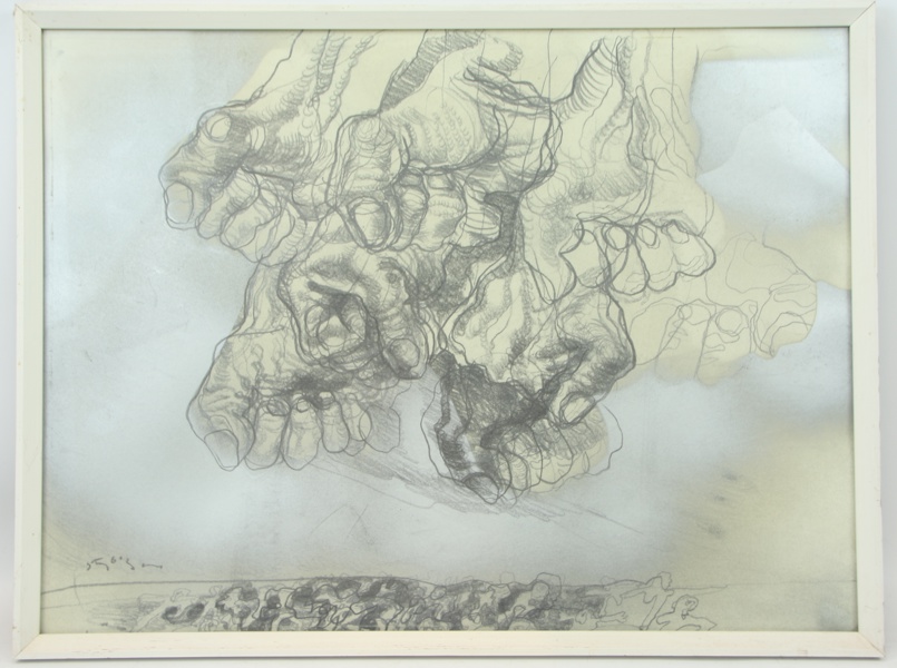 Stig Olson, blandteknik, signerad.