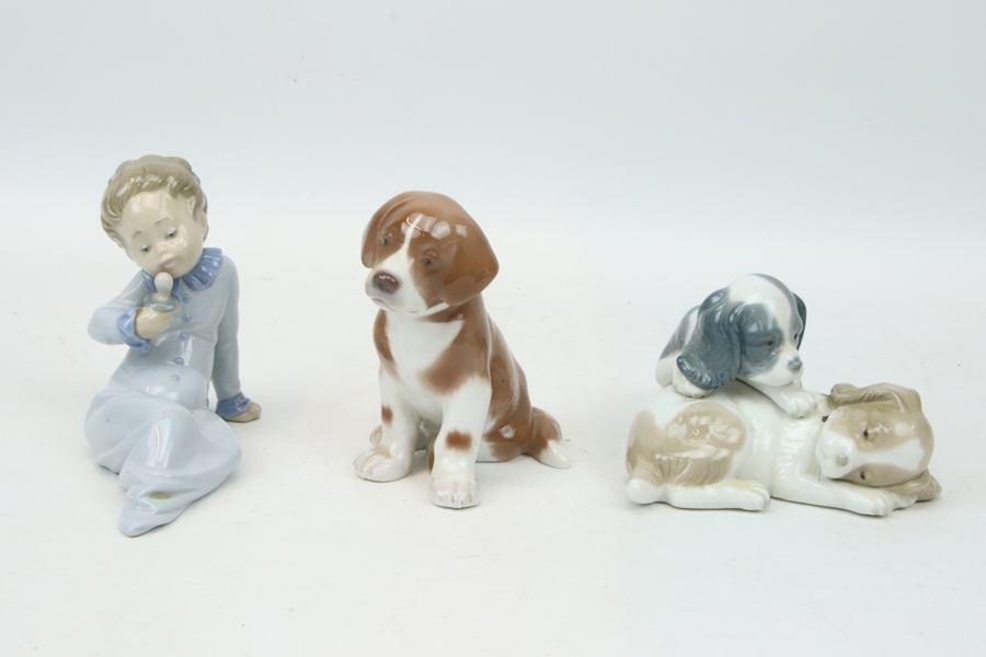 Figuriner, 3 st, porslin, bl.a Bing & Gröndahl.