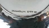 Ljusstake och skål, silver, bl.a Em. O. Möller.