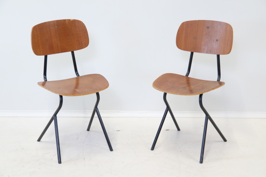 Stolar, 2 st, trä/metall.