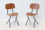 Stolar, 2 st, trä/metall.