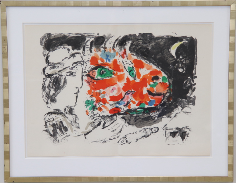 Marc Chagall, "Après L'hiver", litografi ur Derrière le Miroir nr 198, 1972.
