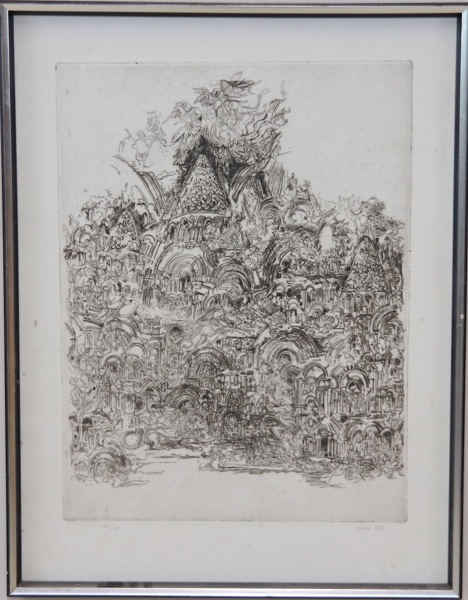 Lennart Iverus, etsning nr 179/185, signerad, daterad 1977.