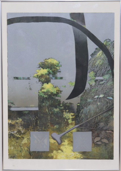 Carl Otto Hultén, litografi nr 23/100, signerad.