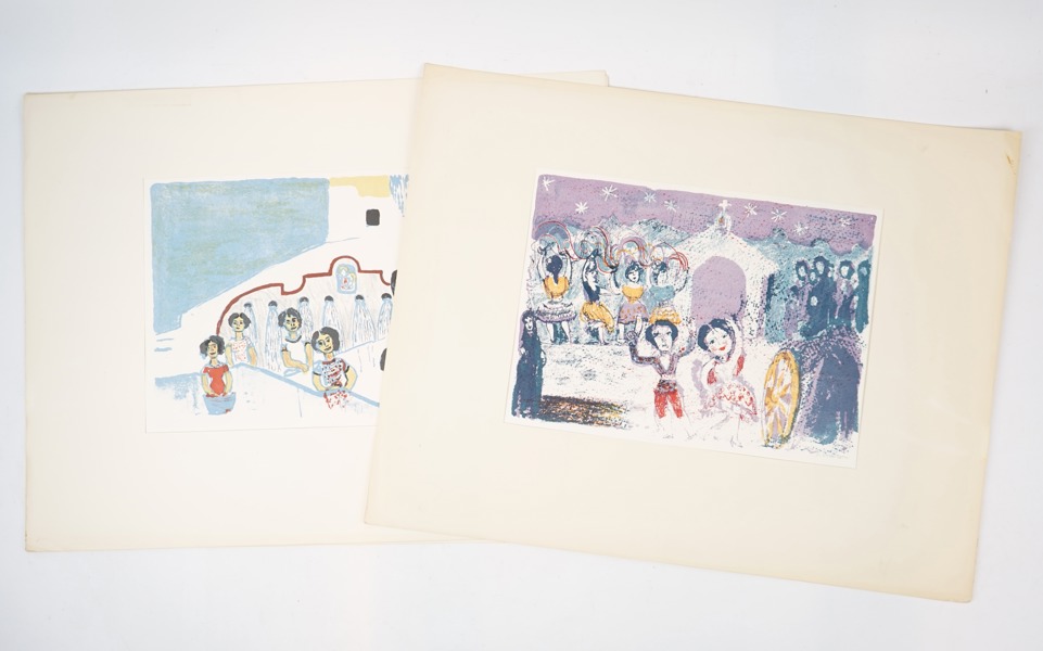 Sven X:et Erixson, litografier, 2 st, signerade.