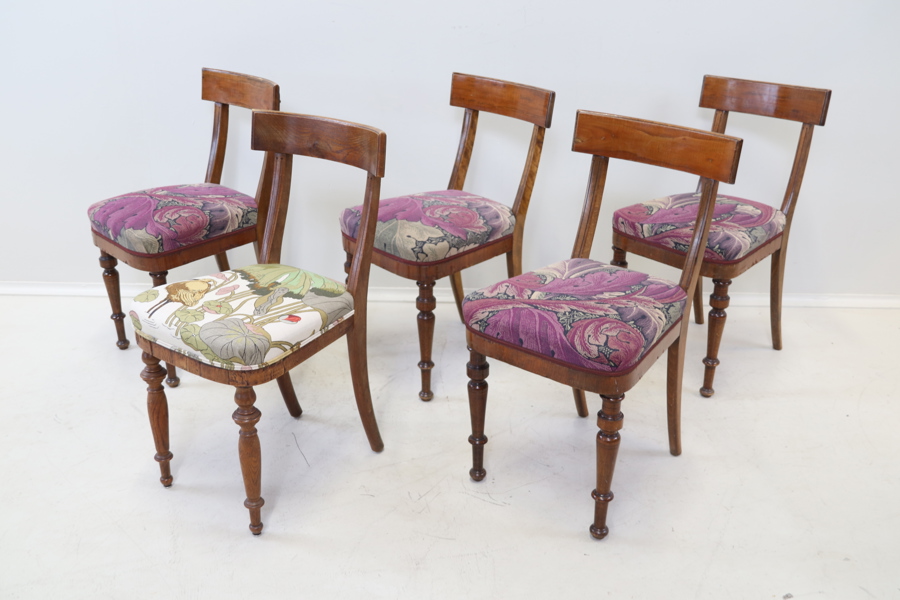 Stolar, 5 st, trä/textil.