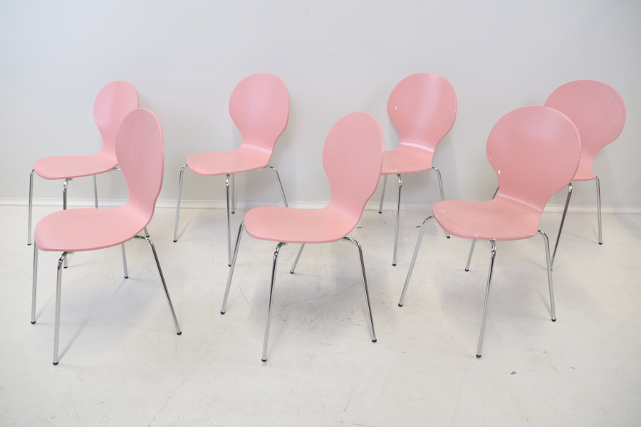 Stolar, 7 st, trä/metall, samtida.