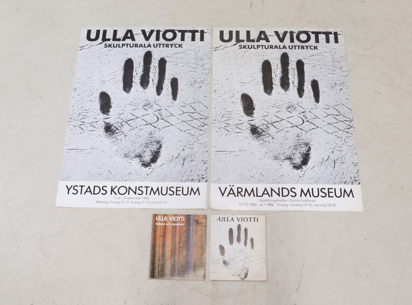 Ulla Viotti, affischer samt böcker, 2+2 st.