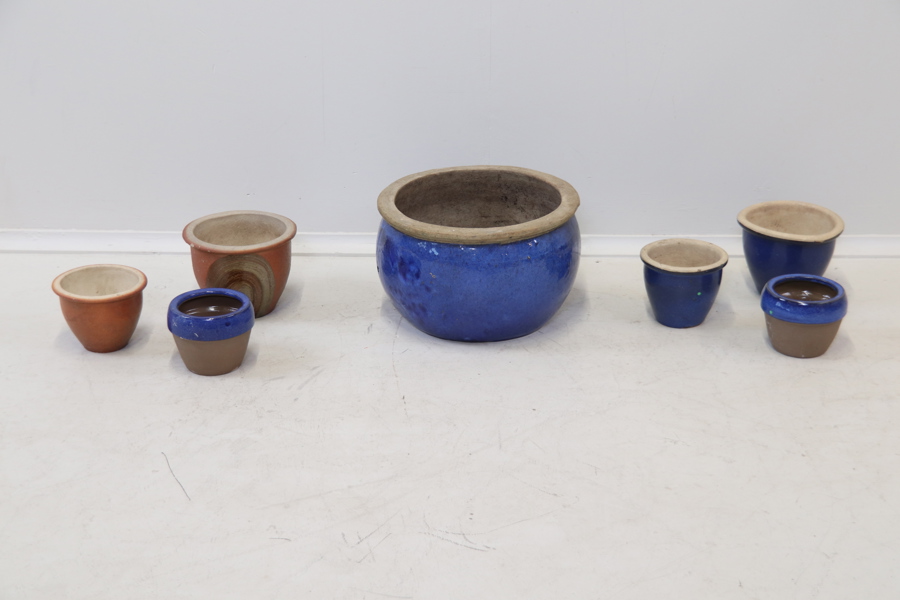 Krukor, 7 st, keramik.